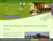Tablet Screenshot of pepinieres-doussin.com